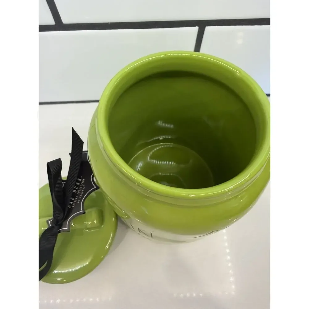 Rae Dunn EEK! Green Halloween Baby Canister NEW!! 🦇🎃